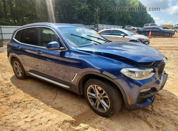 5UXTY3C02M9E04990 2021 BMW X3 Blue წინა მარჯვენა