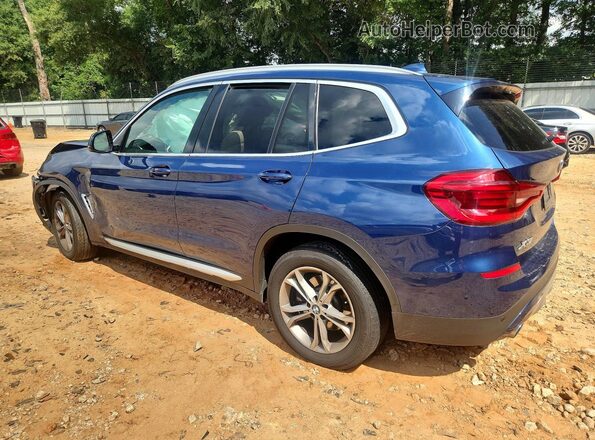 5UXTY3C02M9E04990 2021 BMW X3 Blue უკანა მარცხენა