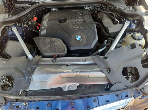 5UXTY3C02M9E04990 2021 BMW X3 Blue უკანა სალონის ხედი