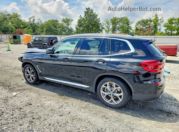 5UXTY3C02M9E50657 2021 BMW X3 Black Задня ліва чверть