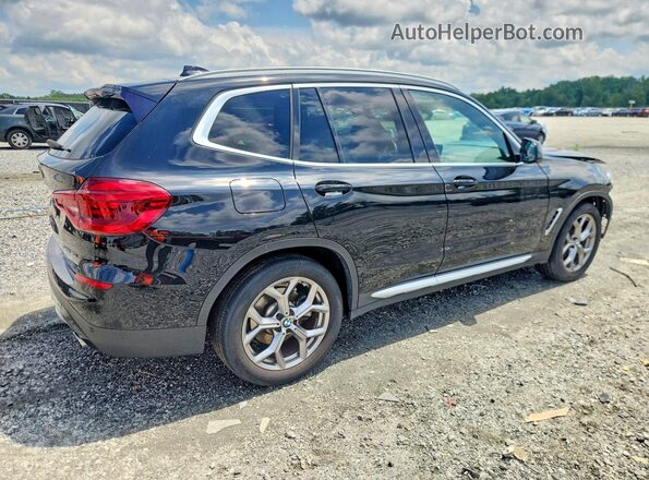 5UXTY3C02M9E50657 2021 BMW X3 Black Задня права чверть