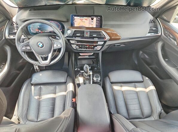 5UXTY3C02M9E50657 2021 BMW X3 Black Вид панелі приладів