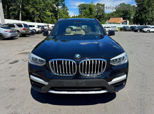 5UXTY3C02M9F68322 2021 BMW X3 Blue Սալոնի դիմացի տեսք