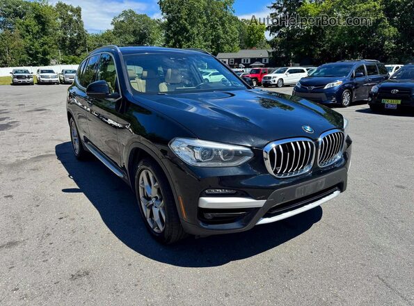 5UXTY3C02M9F68322 2021 BMW X3 Blue Առջևի աջ