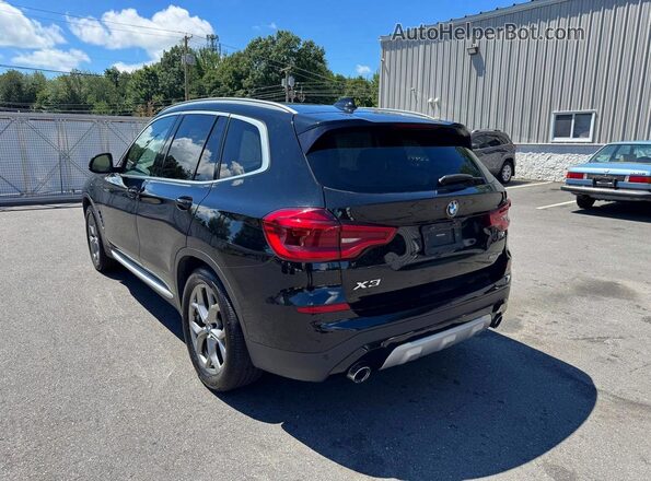 5UXTY3C02M9F68322 2021 BMW X3 Blue Հետևի ձախ