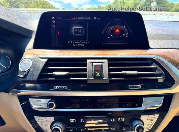 5UXTY3C02M9F68322 2021 BMW X3 Blue Հետևի նստատեղերի տեսք