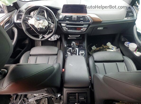 5UXTY3C02M9F71852 2021 BMW X3 Black Առջևի վահանակի տեսք