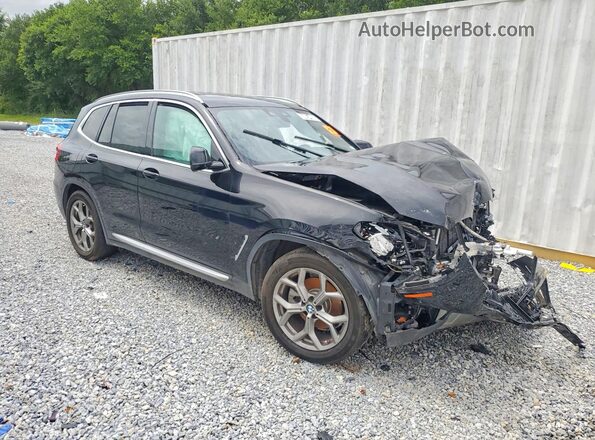 5UXTY3C02M9F71852 2021 BMW X3 Black Առջևի աջ