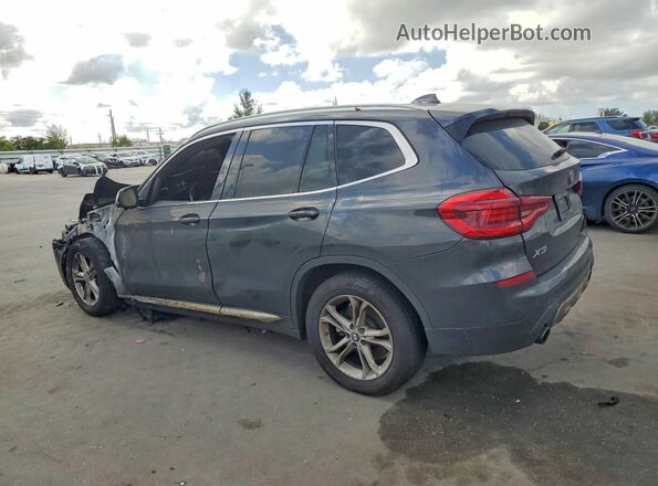 5UXTY3C02M9H42390 2021 BMW X3 Charcoal Հետևի ձախ