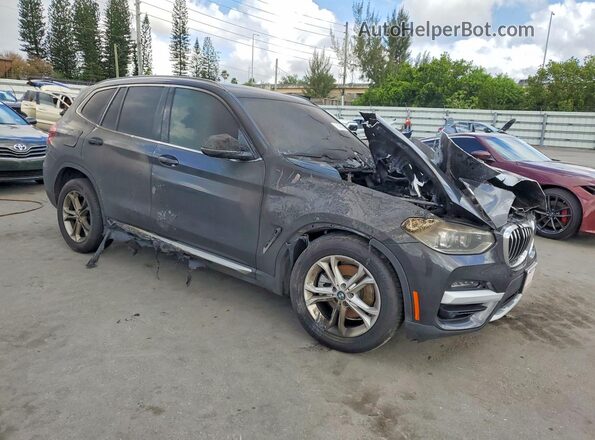 5UXTY3C02M9H42390 2021 BMW X3 Charcoal Առջևի աջ