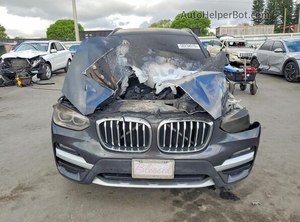 5UXTY3C02M9H42390 2021 BMW X3 Charcoal Դիմացի տեսք