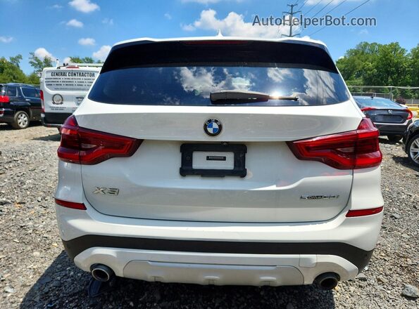 5UXTY3C03L9B17172 2020 BMW X3 White Вид ззаду