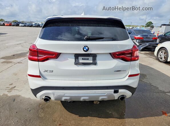 5UXTY3C03M9F57698 2021 BMW X3 White Rear view