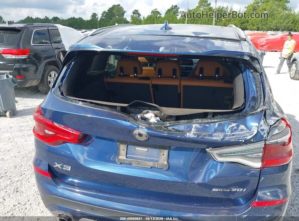 5UXTY3C03M9H50935 2021 BMW X3 Dark Blue Front view