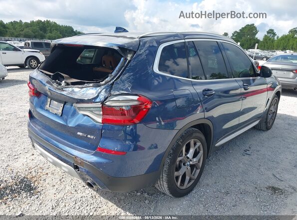 5UXTY3C03M9H50935 2021 BMW X3 Dark Blue Rear right