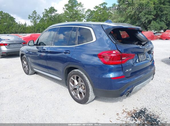 5UXTY3C03M9H50935 2021 BMW X3 Dark Blue Rear left