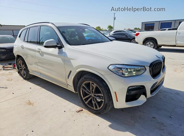 5UXTY3C03M9H57707 2021 BMW X3 Белый Передняя правая четверть