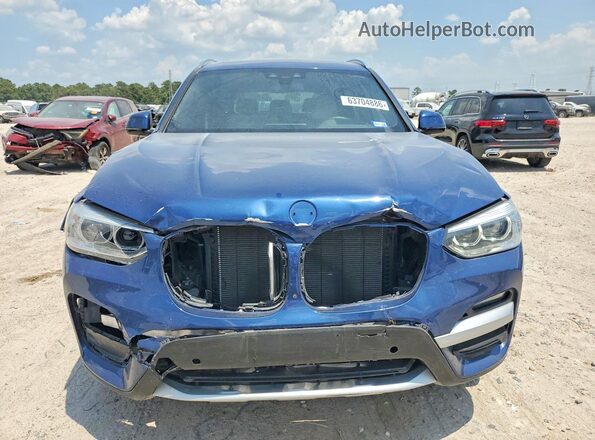 5UXTY3C03M9H85068 2021 BMW X3 Blue Vista frontal