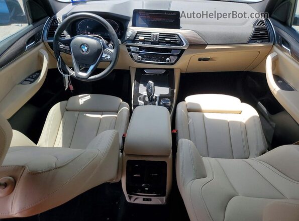 5UXTY3C03M9H85068 2021 BMW X3 Blue Vista del salpicadero