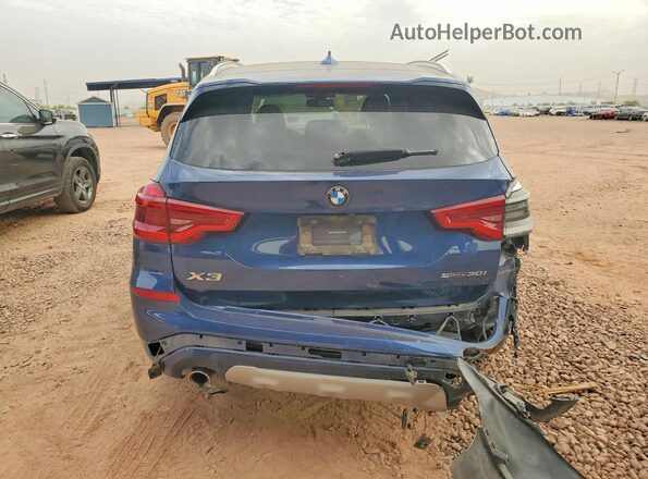 5UXTY3C04L9B12434 2020 BMW X3 Blue Rear view