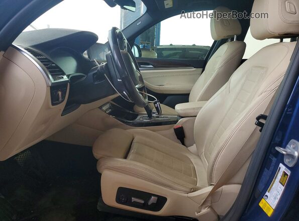 5UXTY3C04L9B12434 2020 BMW X3 Blue Front interior view