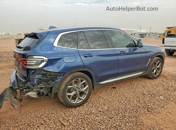 5UXTY3C04L9B12434 2020 BMW X3 Blue Rear right