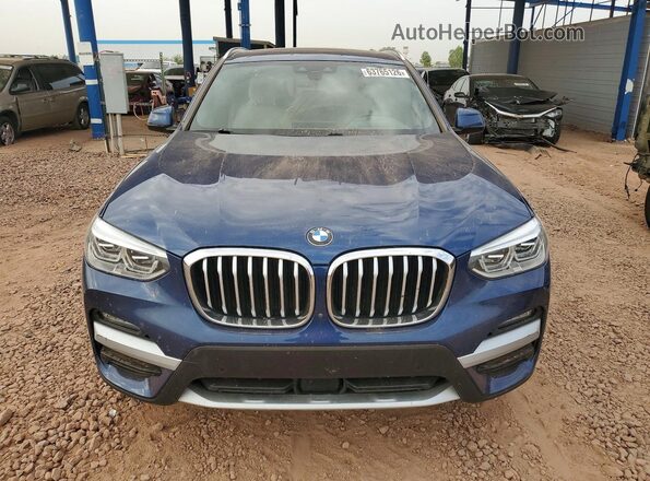 5UXTY3C04L9B12434 2020 BMW X3 Blue Front view