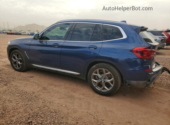 5UXTY3C04L9B12434 2020 BMW X3 Blue Rear left