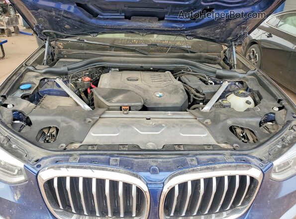 5UXTY3C04L9B12434 2020 BMW X3 Blue Rear interior view
