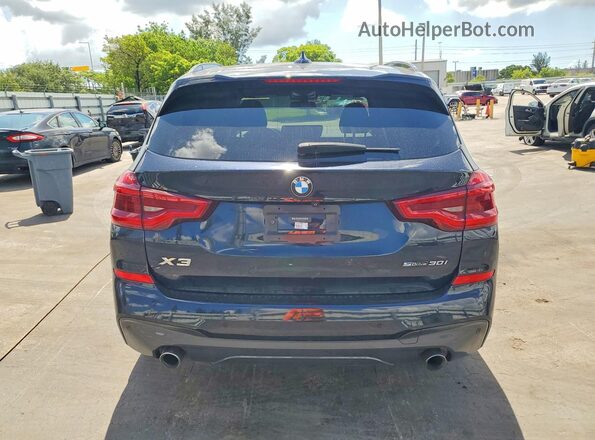 5UXTY3C04L9B17021 2020 BMW X3 Black Vista trasera