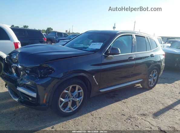 5UXTY3C04L9D23763 2020 BMW X3 Black წინა მარცხენა ხედი სამი მეოთხედიდან