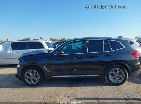 5UXTY3C04L9D23763 2020 BMW X3 Black სალონის 360-გრადუსიანი ხედი