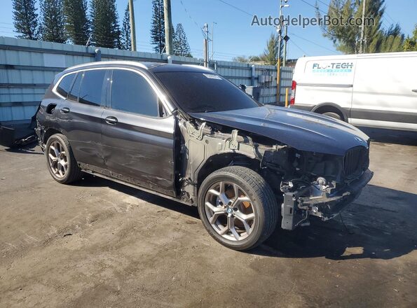5UXTY3C04LLU71170 2020 BMW X3 Black Вид ззаду