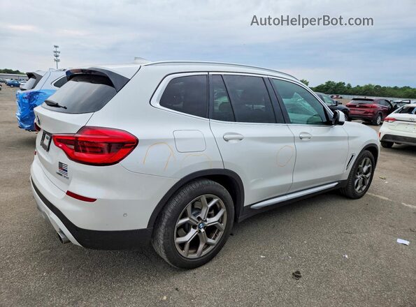5UXTY3C04M9G54067 2021 BMW X3 Белый Задняя правая четверть