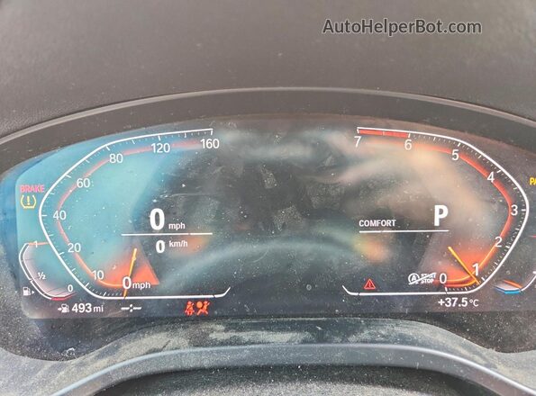5UXTY3C06LLE55197 2020 BMW X3 Silver Instrument cluster view