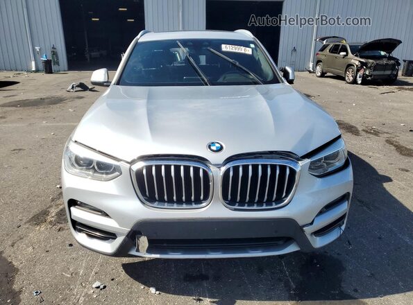 5UXTY3C06LLE55197 2020 BMW X3 Silver Front view