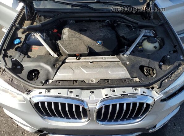 5UXTY3C06LLE55197 2020 BMW X3 Silver Engine compartment view
