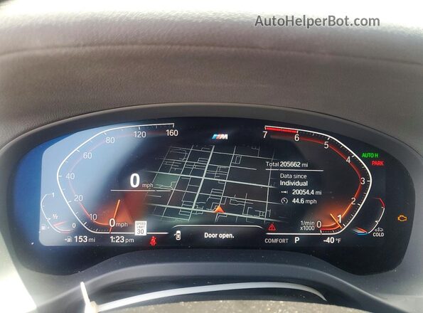 5UXTY3C06M9E04409 2021 BMW X3 Blue ხელსაწყოთა პანელის ხედი