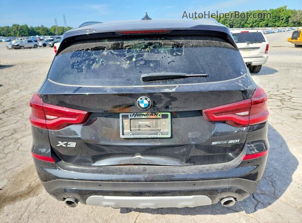 5UXTY3C06M9H34373 2021 BMW X3 Black უკანა ხედი