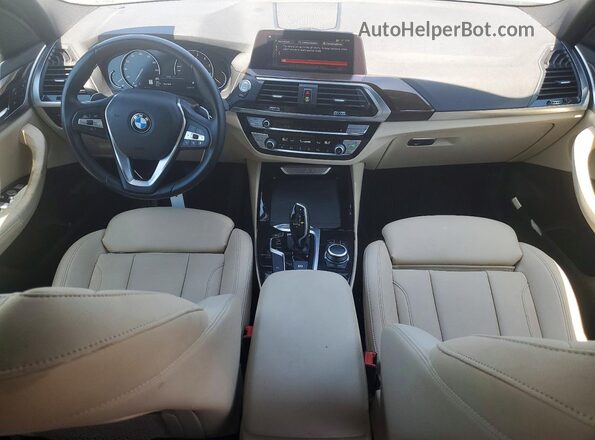 5UXTY3C06M9H43803 2021 BMW X3 White წინა პანელის ხედი