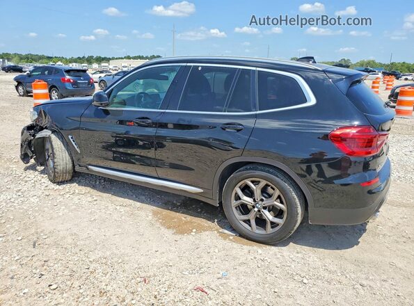 5UXTY3C07M9E63324 2021 BMW X3 Черный Задняя левая четверть