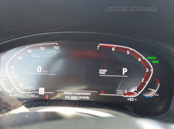 5UXTY3C07M9E63324 2021 BMW X3 Черный Вид щитка приборов