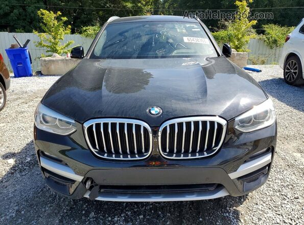 5UXTY3C07M9G57478 2021 BMW X3 Black Widok z tyłu
