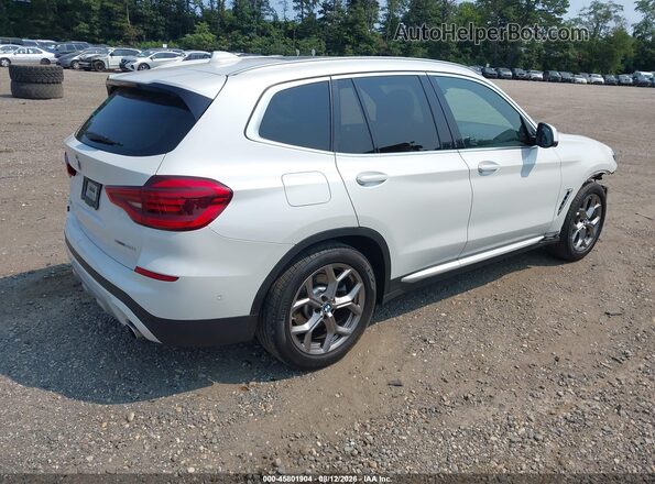 5UXTY3C07M9H02824 2021 BMW X3 White Задня права чверть