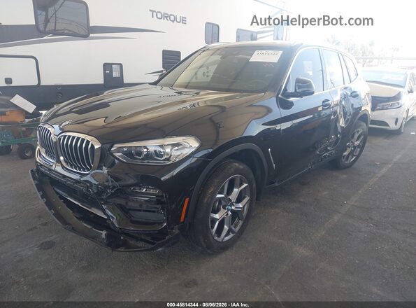5UXTY3C08L9D40730 2020 BMW X3 Black Vista tres cuartos delantera izquierda