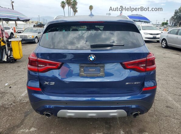 5UXTY3C09M9G26152 2021 BMW X3 Синий Вид сзади