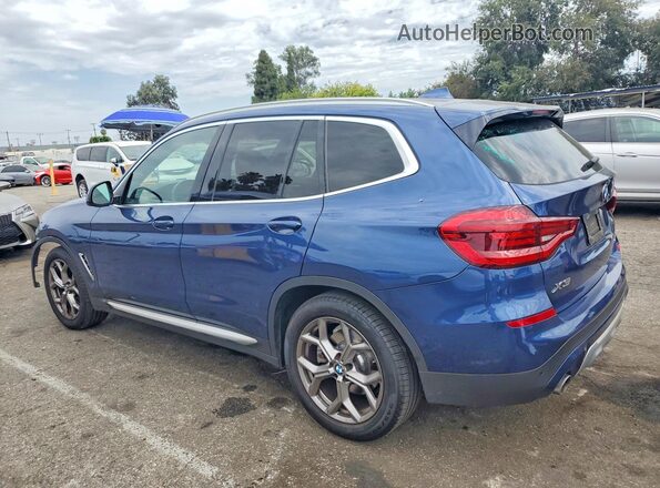 5UXTY3C09M9G26152 2021 BMW X3 Синий Задняя левая четверть