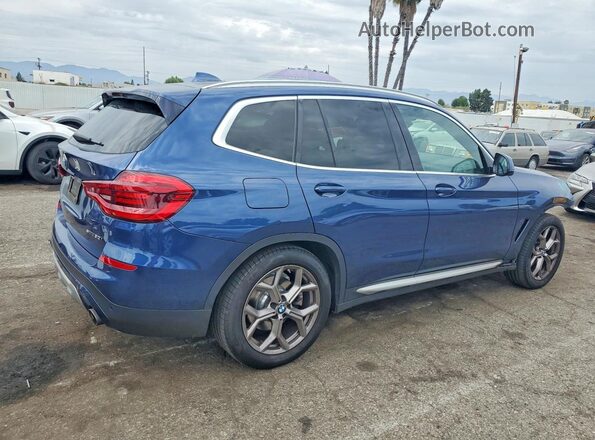 5UXTY3C09M9G26152 2021 BMW X3 Синий Задняя правая четверть