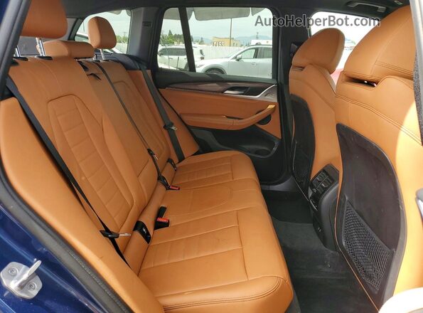 5UXTY3C09M9G26152 2021 BMW X3 Синий Вид задней части салона