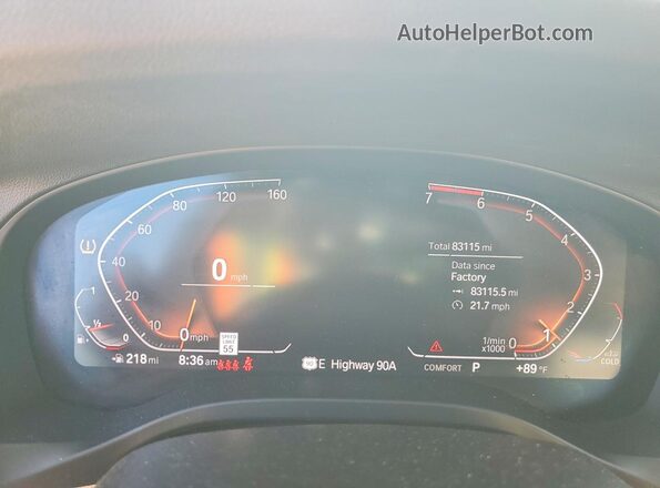 5UXTY3C09M9H29118 2021 BMW X3 Black Вид щитка приладів